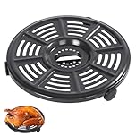 Air fryer Accessories for Ninja AF100UK 3.8L 4 in 1 AF160UK 5.2L 6 in 1 AF150 Air Fryer, 8.2'' Round Food Grade Air Fryer Grill Pan Crisper Plate Replacement Parts Tray Rack, Dishwasher Safe