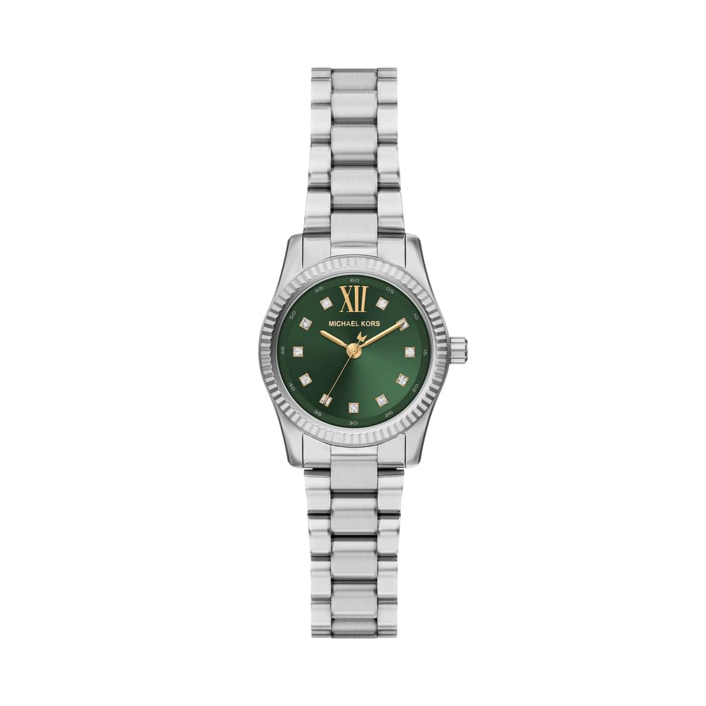 Michael Kors Womens Lexington Three-Hand Stainless Steel Watch, Mk7580