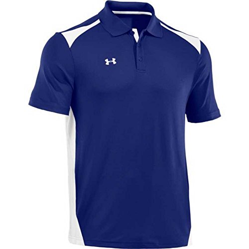 Under Armour Men's Team Colorblock Polo, Royal/White, Large