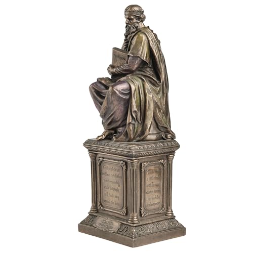 Estatua de Platón en resina con acabado bronce 11.88 pulg miniatura 5
