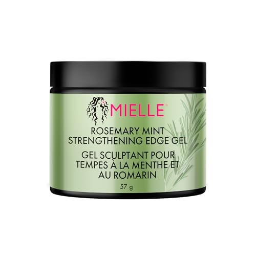 Mielle Rosemary & Mint Edge Control Gel - Strong Hold Hair & Edge Gel for Women & Men - Infused with Biotin Coconut & Babassu Oil to Encourage Longer Healthier Hair 57 ml (Pack of 1)