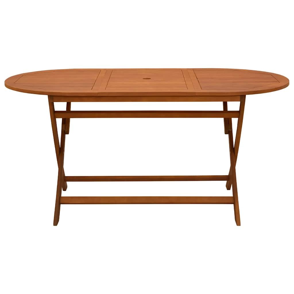 Składany stół ogrodowy z litego drewna eukaliptusowego 160 x 85 x 75 cm, zajmujący mało miejsca stół balkonowy i tarasowy na piknik, kemping, do ogrodu, na werandę i do jedzenia na świeżym