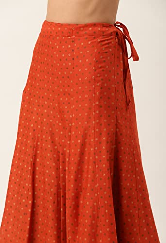 Image of LYMI LABEL Women Viscose Rayon Foil Printed & Embroidered kurta with Flared Skirt & dupatta