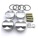 HP K24 Forged Pistons Compatible For HONDA Accord K24A With Pins And Rings One Set(87.5mm CR13.3 Coated)