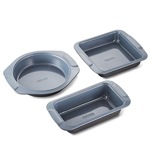 Tower Cerasure T843073 3 Piece Baking Tray Set with Carbon Steel Construction, Graphite