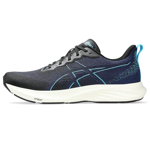 Price comparison product image ASICS Mens Dynablast 4 Road Running Shoes Black / Blue 9.5