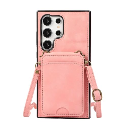 XINYANDIN �K�p�Ώ�Samsung Galaxy S26 Ultra/S26 +/S26�p�E�H���b�g�P�[�X�A�}�O�l�b�g�J���J�[�h�z���_�[�t���N���X�{�f�B���U�[�X�}�z�P�[�X�A�L�b�N�X�^���h�J�o�[,�s���N,S26 Ultra