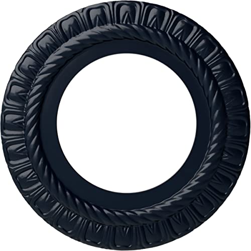 Image of Ekena Millwork CM10CLMDF 10-5 /8 inch x 5-3 /4 inch x 1 /2 inch Claremont Ceiling Medallion, Midnight Dream