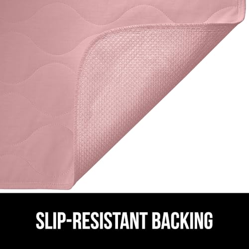 Image of GORILLA GRIP Washable Reusable Underpads, 34x52, Pink | Heavy Absorbency Incontinence Bed Wetting Pads, Leak Proof Toddler Mattress Pad, Slip Resistant Protector for Adults and Kids