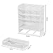 Spacrea Pen Holder Desk Organizer - Desk Organizers and Accessories, Pencil Holder with 10 Compartments and 1 Drawer（White）