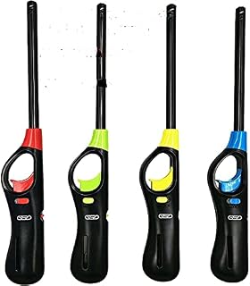Long Nose Reach TUBE LIGHTER WINDPROOF Tube Long Reach Lighter - BBQ, Oven, Candle, Stoves, Log Fire LIGHTER REFILLABLE LIGHTER TEA BBQ COOKER LIGHTER ( ASSORTED COLOUR SEND OUT) X 1