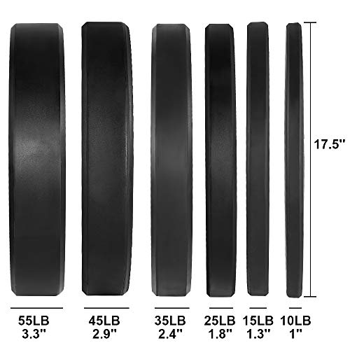 AMGYM LB Bumper Plates Olympic Weight Plates, Bumper Weight Plates, Steel Insert, Strength Training