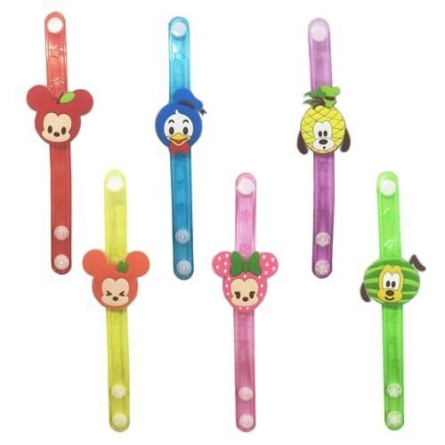 [Festival Plaza] 【 縁日 景品 光る 玩具 】 12個セット ディズニー フルーツ フラッシュブレスレット 光るブレスレット 縁日 お祭り 夏祭り フラッシュ サンクスカードの商品画像（Amazon）
