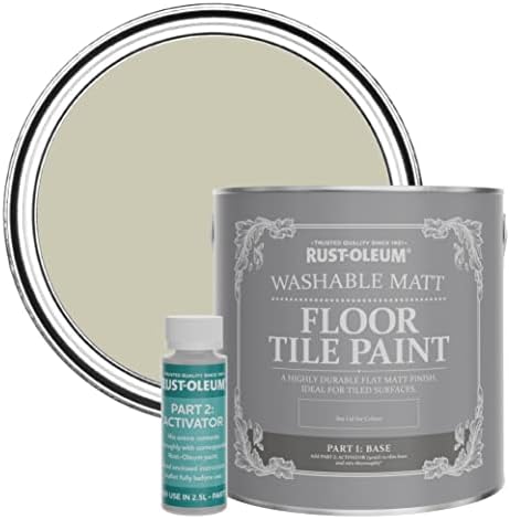 Rust-Oleum Beige Washable Matt Floor Tile Paint - Half Light 2.5L