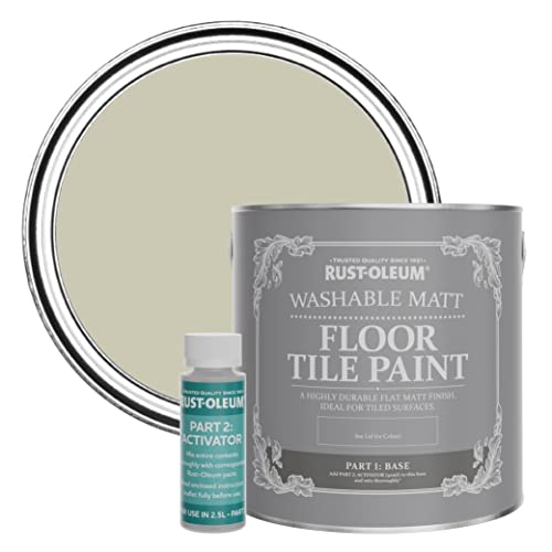 Rust-Oleum Beige Washable Matt Floor Tile Paint - Half Light 2.5L