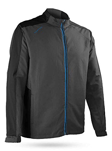 Sun Mountain Mens Headwind Full Zip Golf Jacket Charcoal/Black L