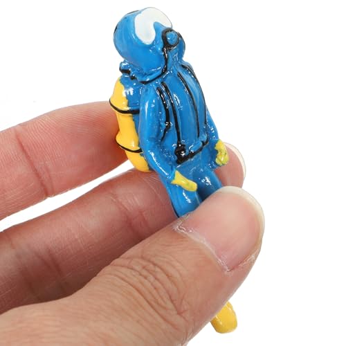 Image of PATKAW Scuba Diver Toy Resin Diver Action Figure: 4pcs Mini Scuba Diver Figurine Miniature Swimmers Toy Diver Landscape Ornaments for Fish Tank Aquarium Diver Figure Toy
