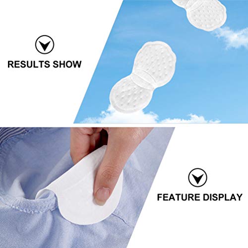 Healifty 20 folhas de almofadas de axila para suor de axila sem suor Proteção de axila Protetores de