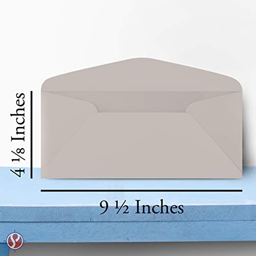Premium-Pastel-10-Business-Envelopes--Great-for-Holiday-Office-Invoices-Letters-Mailings-4-18-x-9-12-Inches-50-per-Pack-Gray