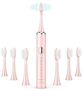 JOSTART Sonic Electric Toothbrush for Adults - USB C Rechargeable Electric Toothbrush with 6 Brus...