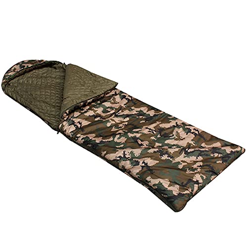 Jianghuayunchuanri Comfortable Sleeping Bag Outdoor Camping Winter Thick Heat Camouflage Sleeping Bag Single Sleeping Bag Indoor and Outdoor Activities (Colour: Camouflage, Size: 220 x 65 cm) - Image 4
