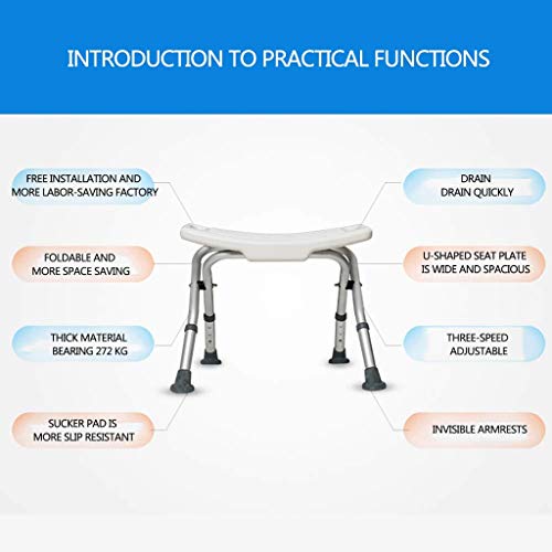 Tabouret de douche médical pour handicapé avec siège de bain confort - 7