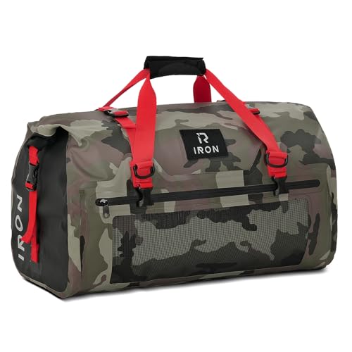 BORLENI Bolsa Moto Impermeable Maleta Trasera Moto Bolsa de Sillín Alforja Viaje Drybag Hombre Mujeres para Viajes, Deportes, Ciclismo, Senderismo, Camping, Playa 30L Camuflaje