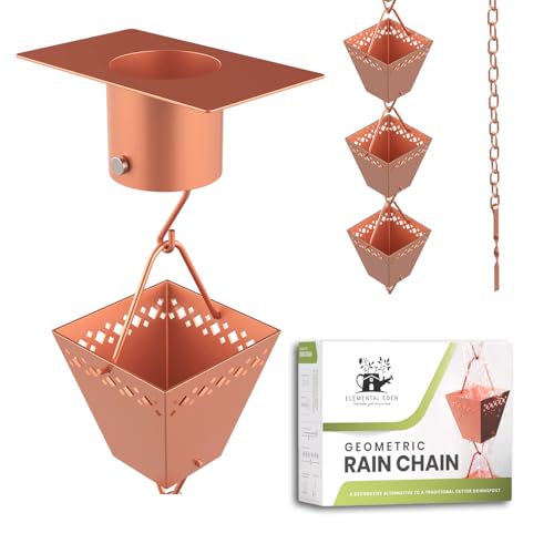 10 Best Copper Rain Chains That Elevate Your Outdoor Style 7 Rain Chain Kit with Adapter & Extension 10 ft