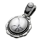 [フィグマート] ダブル ストーン ペンダント ハウライト【シルバーアクセサリー】 fp0225