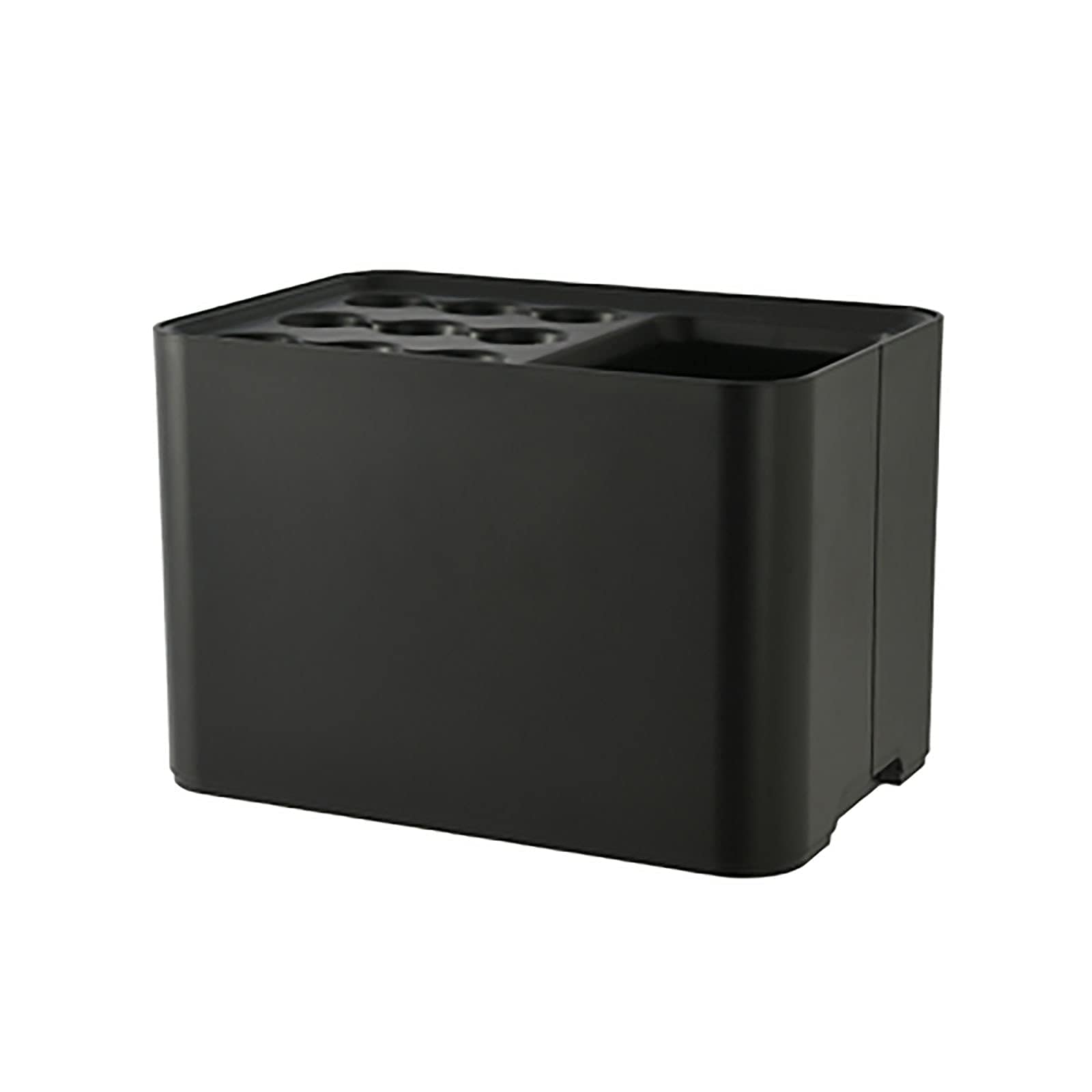 Porte-parapluies maison et bureau bac carré noir pour appartement moderne