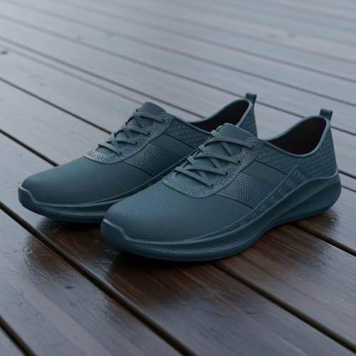 Image of AJANTA Men's PVC Sneaker | Waterproof Casual & Rain Shoes for Walking, Travel & Office | Skid Resistant Outsole for Firm Grip