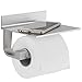 Price comparison product image Wangel Toilet Roll Holder Without Drilling, Patented Glue + Self-Adhesive, Aluminum, Matte Finish (Upgraded Version)