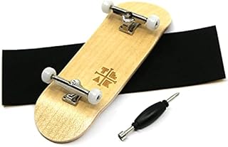Teak Tuning Prolific Complete Fingerboard - Pro Board Shape and Size, Bearing Wheels, and Trucks - 32mm x 97mm Handmade Wooden Board - The Real OG Classic Maple Edition