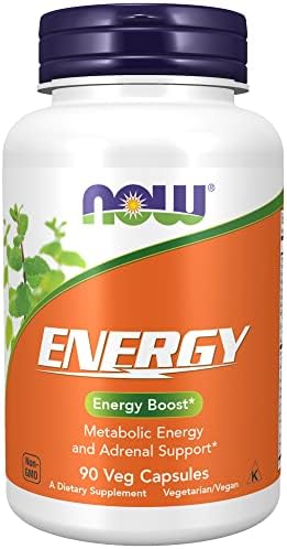 NOW Supplements, Energy Dietary Supplement (lncludes B Vitamins, Green tea, Panax Ginseng and Rhodiola), 90 Capsules