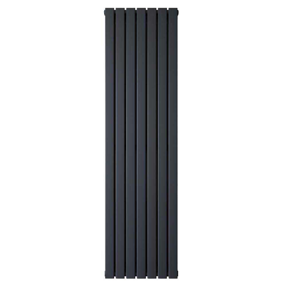 Milano Erin Anthracite Vertical Double Flat Panel Convector Radiator - 1780mm x 490mm