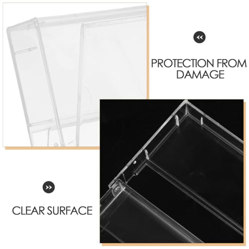 Toyvian Kassettenbox, 3Er Set Transparente Kunststoffhüllen Mit Deckel Aufnahmekassettenbox Für Musikkassetten Aufbewahrung Schutz Beschädigung Und Alterung Praktisch Für Sammler Und DIY Projekte