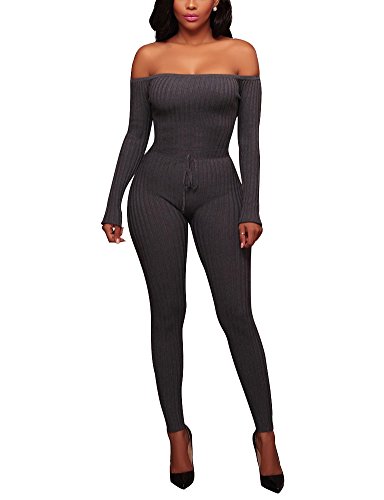 OLUOLIN Womens Sexy Tights Leggings Jumpsuits - Bodycon Long Pants Suit Bodysuit Tank Outfits Rompers Clubwear with Belt