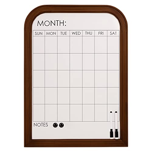 Dry Erase Calendar for Wall, Magnetic Calendar Whiteboard Monthly with Decorative Solid Wood Frame, White Board Calendar for Home or Office to Keep Track of to-Do Lists, 17"*23", Walnut Dry Erase Calendar for Wall, Magnetic Calendar Whiteboard Monthly with Decorative Solid Wood Frame, White Board Calendar for Home or Office to Keep Track of to-Do Lists, 17"*23", Walnut