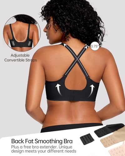 Image of Vertvie Jelly Bras for Women No Underwire Wireless Push Up Bra Full Coverage Bralettes Seamless Comfort Everyday Sports Bra