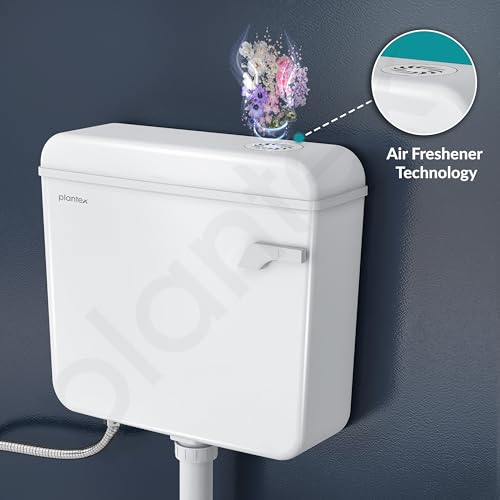 Image of Plantex Flush Tank for Toilet with 8 Ltr Water Capacity /Flushing Cistern for Bathroom /Polypropylene Toilet Flush Tank - Pack of 1 (White)