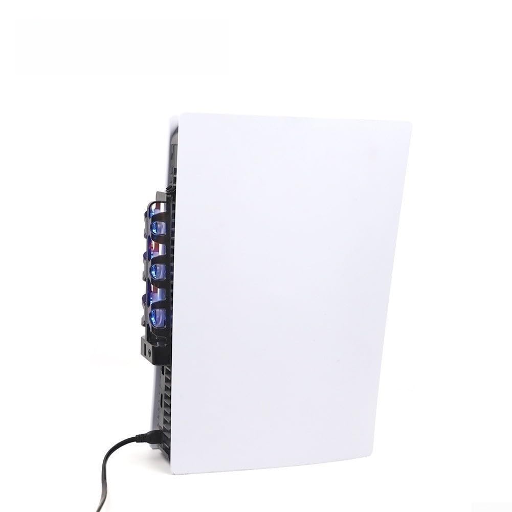 Ventilateur de refroidissement pour PS5, dissipation efficace de la chaleur, refroidisseur de console ABS pour PlayStation 5 avec fonctionnement silencieux (blanc)