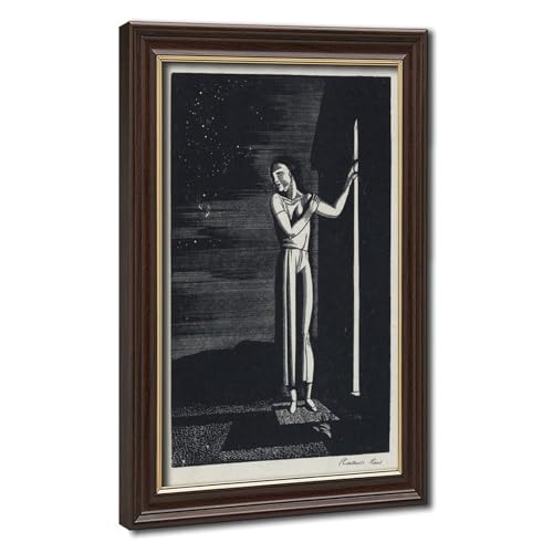 Poster Nuit étoilée Rockwell Kent impression toile cadre à suspendre 40x61 cm