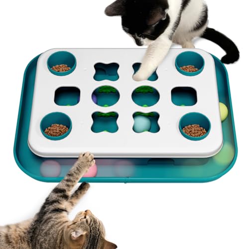 Cat Puzzle Toys for Indoor Cats Mind Game Ball Track Kitten Food ...