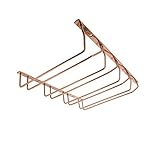 G. Francis | Under Cabinet Wine Glass Rack 4-Row in Gold with Mount Hardware - Stemware Hanging Rack