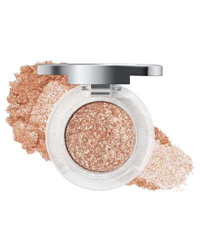 Surligneur d'ombre à paupières, Palette de fard à paupières crémeux avec effet nacré résistant à l'eau, Hautement pigmenté et longue tenue, Ombre à paupières 2-en-1 rose diamant métallique, Texture