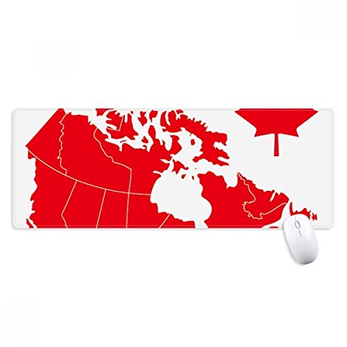 Tapis de souris antidérapant motif Canada feuille d'érable rouge pour souris optique