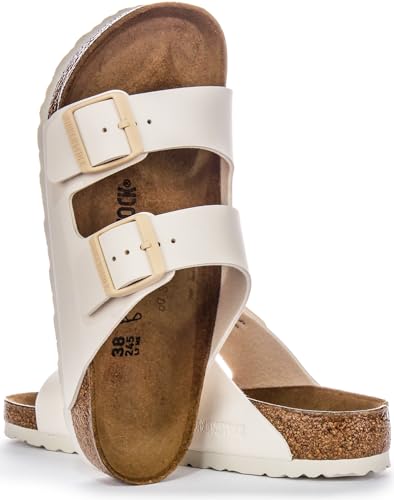 Image of Birkenstock Arizona Bs Men's Two Adj Strap Anatomic Cork Sandals (Beige, US 7 /7.5F)