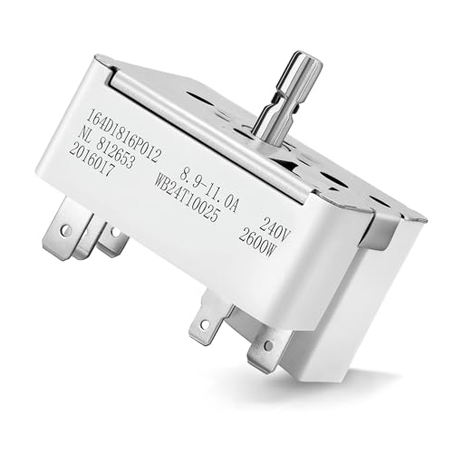 ZOKUSIK WB24T10025 Infinite Range Control Switch for GE Electric Range Stove 8 Inch Surface Burner Replacement for AH236750 EA236750 AP2024072 769692 PS236750