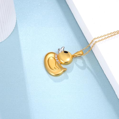 Duck Gifts 925 Sterling Silver Duck Pendant Necklace Animal Jewelry Gifts for Women3