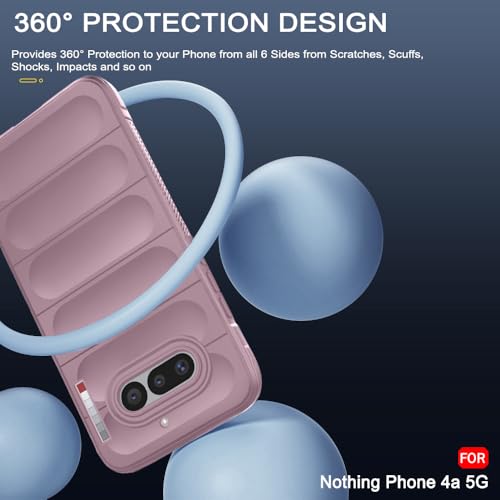 Image of TheGiftKart Liquid Silicon Back Cover Case for Nothing Phone 4a 5G | Shockproof Military Grade Protection | Micro-Fibre Cloth On Inner Side | Anti-Slip Grip Back Case for Nothing Phone 4a (TPU, Pink)